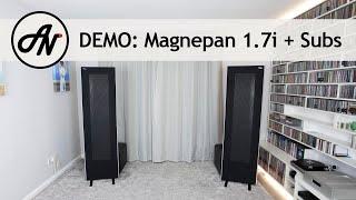 Magnepan 1.7i Speakers + Dual Subwoofers 2x Monolith 10 THX - Video Demonstration