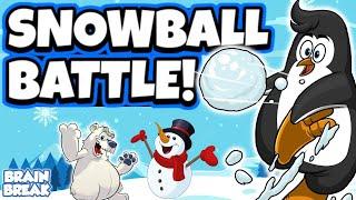 Snowball Battle - Winter Brain Break  GoNoodle Inspired