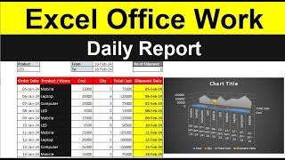 Office Work in Excel  Daily Work Progress Report in Excel #data_entry_in_excel