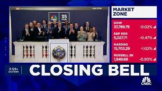 CNBC rings NYSE closing bell to celebrate 35th anniversary