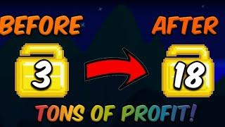 3WL TO 18WL INSANE PROFIT WITH THIS METHOD  Growtopia How To Get Rich 2019