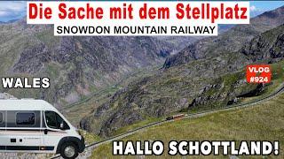 #924 Zwei Wochen zu früh Snowdonia National Park  Stellplatz Llanberis kostenlos und verboten