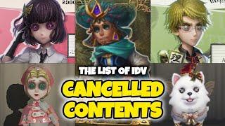 The SKINS that NEVER EXIST CANCELLED CONTENTS in Identity V