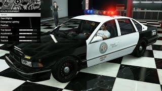 GTA 5 - DLC Vehicle Customization - Declasse Impaler SZ Cruiser Chevy Caprice Police Car