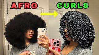 AFRO to CURLS  How to get DEFINED SHINY CURLS updated