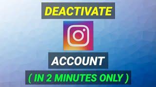 How To Deactivate Instagram Account  Instagram Deactivate Kaise Kare  Deactivate Instagram Account
