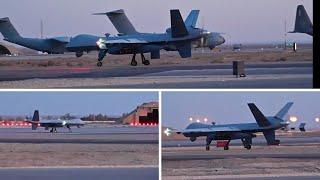 MQ-9 Reaper drone takes off from an undisclosed location