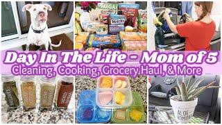 DAY IN THE LIFE OF MOM OF 5  SUNDAY RESET CLEANING MOTIVATION COOKING AND GROCERY HAUL