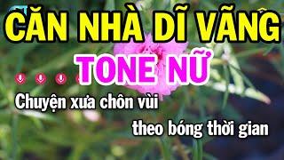 Karaoke Căn Nhà Dĩ Vãng Tone Nữ  Si Thứ  Nhạc Sống Rumba Dễ Hát  Karaoke Bách Hóa