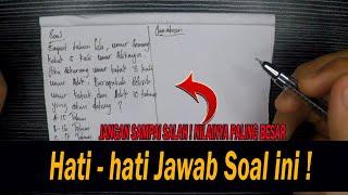 100% Lolos Soal ini sering keluar Psikotes matematika dasar menghitung selisih umur.mp4