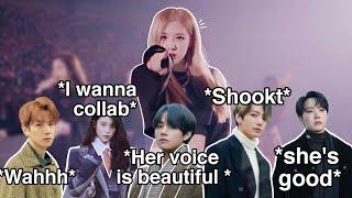 Kpop idols being vs Rosés vocals