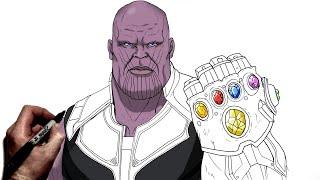 How To Draw Thanos Infintity Gauntlet  Step By Step  Marvel Avengers