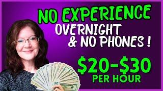 A NO EXPERIENCE NO PHONE OVERNIGHT + WEEKENDS REMOTE JOB  Make $20-$30Hr Work From Home Jobs