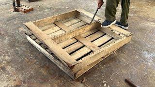 Amazing Woodworking Project From Old Pallets  Recycled Wood Pallet Chair Building Projects