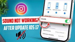 Instagram Sound Not Working? Quick and Easy Fix  Fix IOS 17 Instagram notification sounds issues