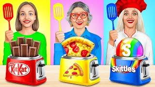 Me vs Grandma Cooking Challenge  Cake Decorating Challenge with Chef by MEGA GAME