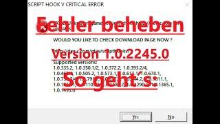 GTA 5 Script Hook V Fehler beheben Version 1.0.2245.0