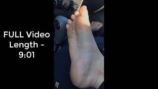 Mila Latina Black Sandals Red Toes & Sweaty Big Feet In Car 2 PREVIEW