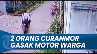 TERTANGKAP CCTV  Detik - Detik Aksi Curanmor Yang Berhasil Menggasak 1 Unit Motor Honda Beat