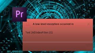 Adobe Premiere - TEXT AEVideoFilter15  - FIX