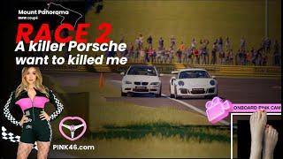 PINK 46 - sim racing girl - A killed Porsche at the last lap