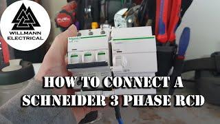 How to install a Schneider Vigi iC60 RCD to a 3 phase MCB