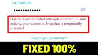 How to Fix Due to Repeated Failed Login Attempts or Other Unusual Activity Error on Snapchat 2023