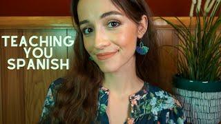 ASMR  Calming Spanish Teacher  Lets Learn Some Spanish Up Close Ear to Ear Whispers