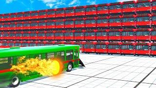 ROCKET Bus vs 100 Buses DESTRUCTION CHALLANGE