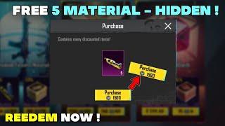 NEW TRICK  Free Direct 5 Material In Bgmi & Pubg  How To Get Free Materials In Bgmi  