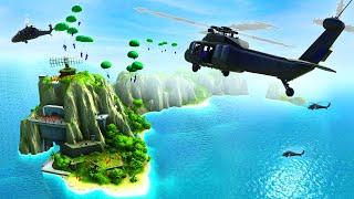 Helicopter Invasion vs NEW Island Fortress Map Battle  Ravenfield