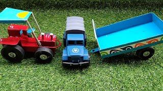 mini multi colour tractor and trolley video Kiran Toys world