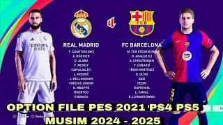 OPTION FILE PES 2021 PS4 PS5 UPDATE SEASON 20242025