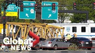 Seattle crane collapse leaves 4 dead 3 hurt 6 cars damaged fire department