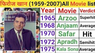 Feroz Khan 1959-2007 movie list  Feroz Khan hit and flop movie  Feroz Khan movies