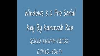 Windows 8.1 Pro Serial Key