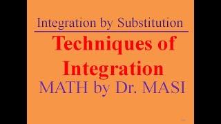 Integration by Substitution Practice Questions