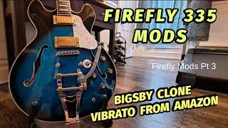 VIBRATO  INSTALLATION  FIREFLY  335  338  ARCHTOP  GUITAR  MODS  pt 3