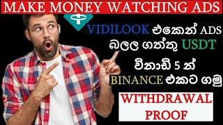 Vidilook Platform Withdrawal Proof 2023  Earn Money Watching Ads