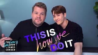 Jackson Wang & James Corden Trade Food Language & Sport