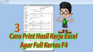 Cara Print Hasil Kerja Excel Agar Full Kertas F4