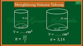 CARA MENGHITUNG VOLUME TABUNG #volumetabung #tabung