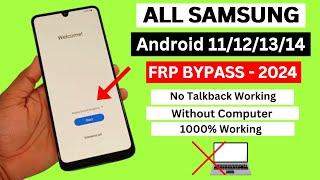 Samsung FRP Bypass 2024  Android 11121314  New Security 2024 100% Working  Frp Bypass 2024