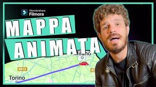 Come Creare una Mappa Animata con Percorso per Video Vlog e di Viaggio  Tutorial Filmora 13 editing