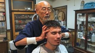 ASMR Japanese Veteran Barber Did Traditional Haircut Head Shampoo & Massage  Yamaguchi Barber