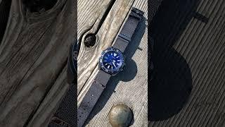 Seiko Prospex Samurai Divers Watch at the pier #watches #seiko