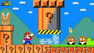 Super Mario Bros. But Everything Mario Touches Turns To Question Blocks  Game Animation