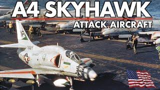 A-4 Skyhawk. The American subsonic carrier-capable light attack aircraft made by  Douglas  Upscaled