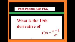 What is the 19th derivative of fx=x-1e^x