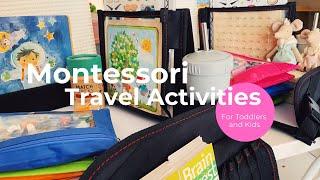 Travel Activities for Toddlers and Kids Montessori Inspired #montessoriwithhart